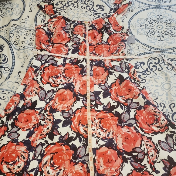 London Times Petite Coral Dress - Picture 9 of 15